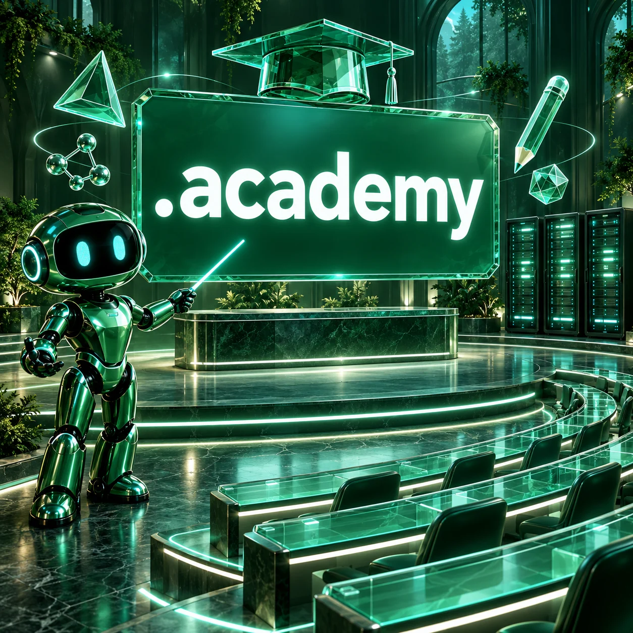 تصویر اختصاصی .academy، ربات و سرورهای شبکه