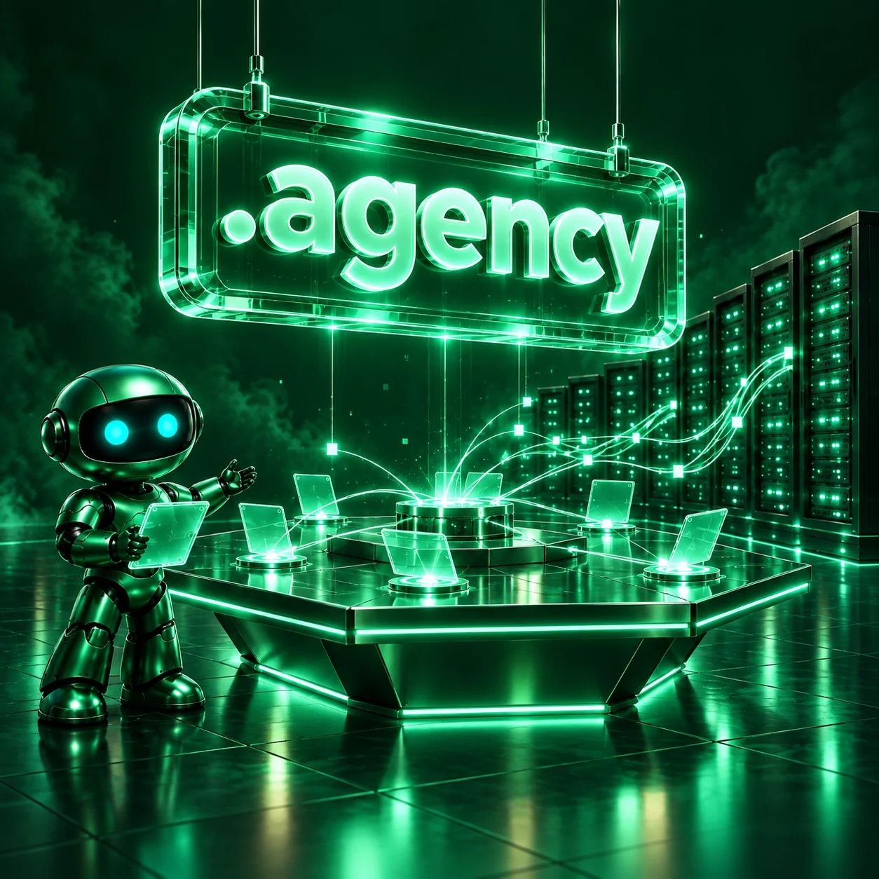 تصویر اختصاصی .agency، ربات و سرورهای شبکه