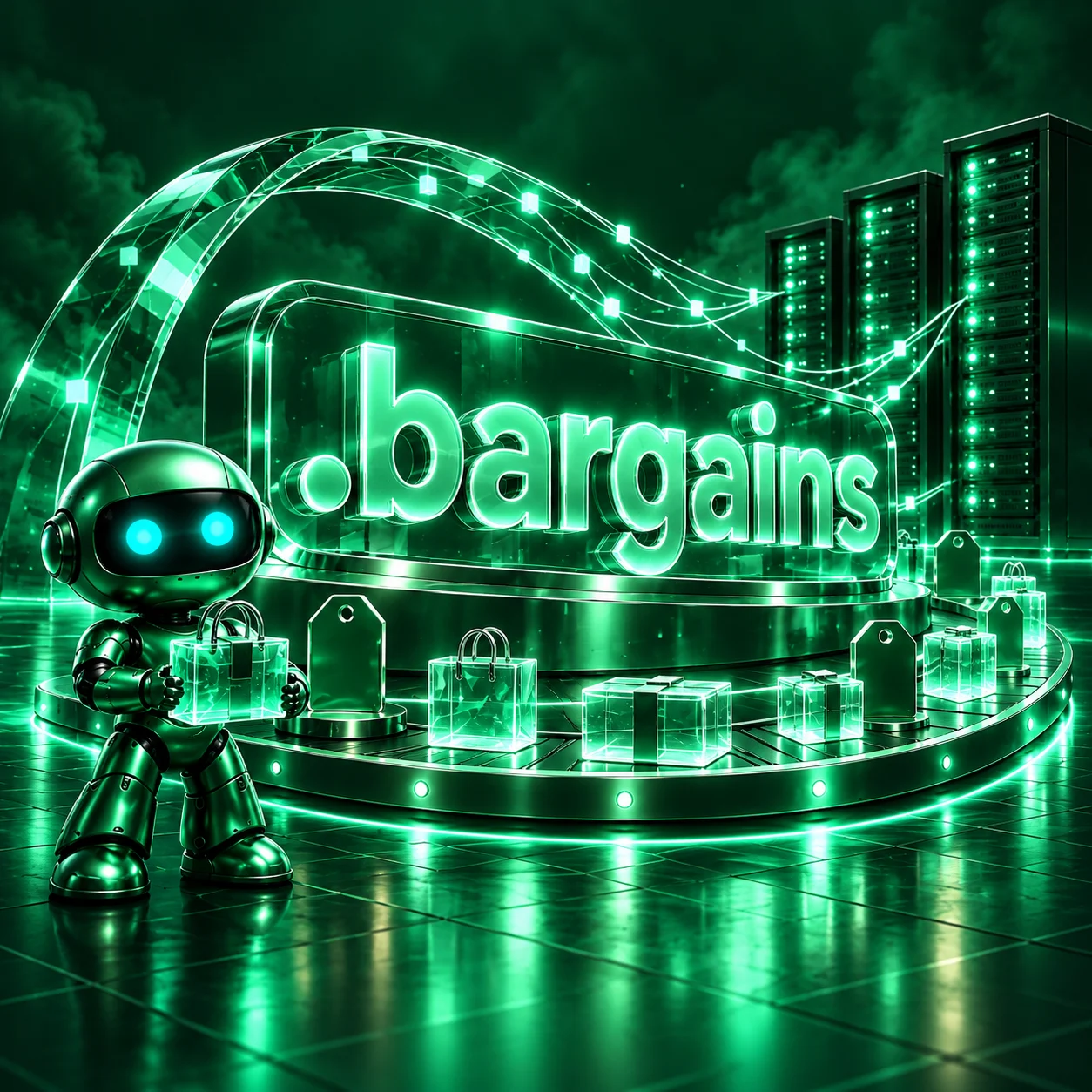 تصویر اختصاصی .bargains، ربات و سرورهای شبکه