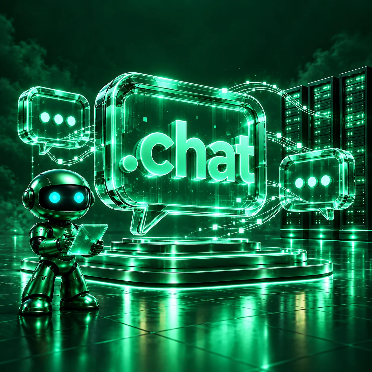 تصویر اختصاصی .chat، ربات و سرورهای شبکه
