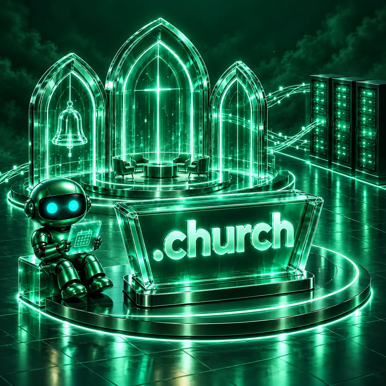 تصویر اختصاصی .church، ربات و سرورهای شبکه