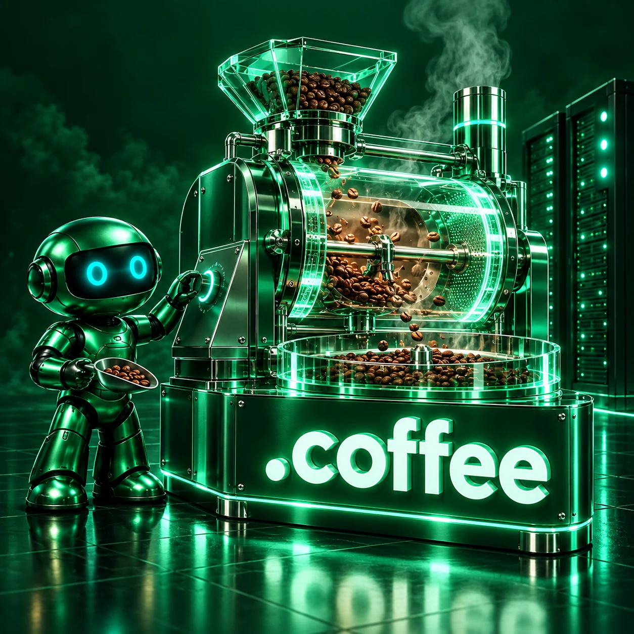 تصویر اختصاصی .coffee، ربات و سرورهای شبکه