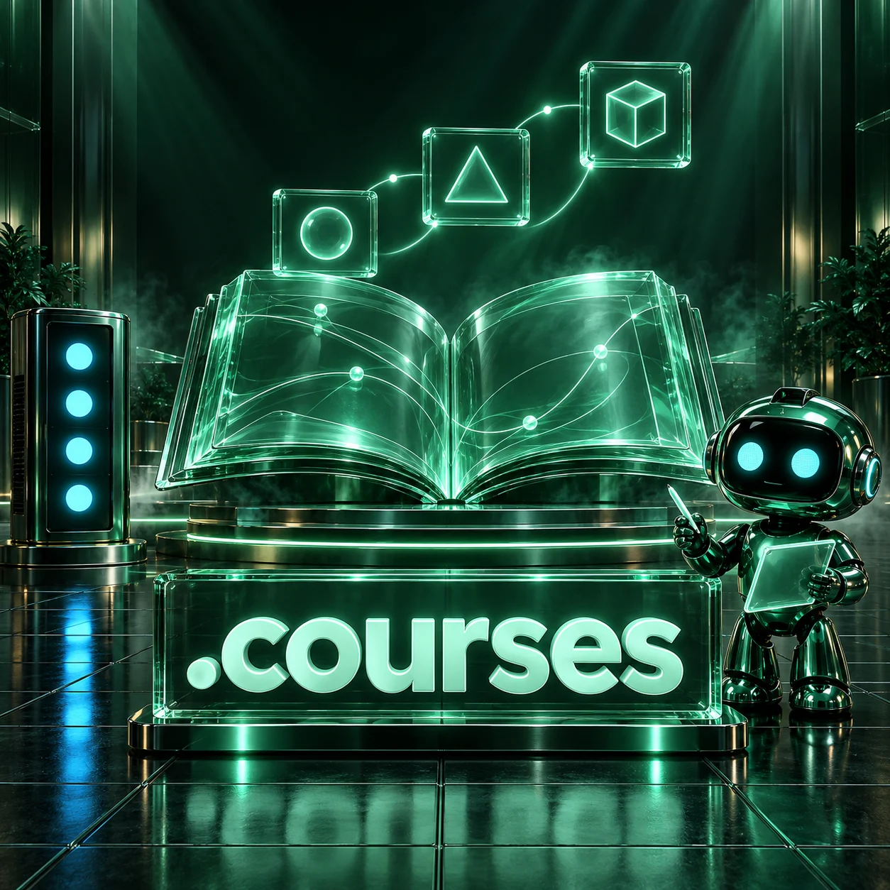 تصویر اختصاصی .courses، ربات و سرورهای شبکه