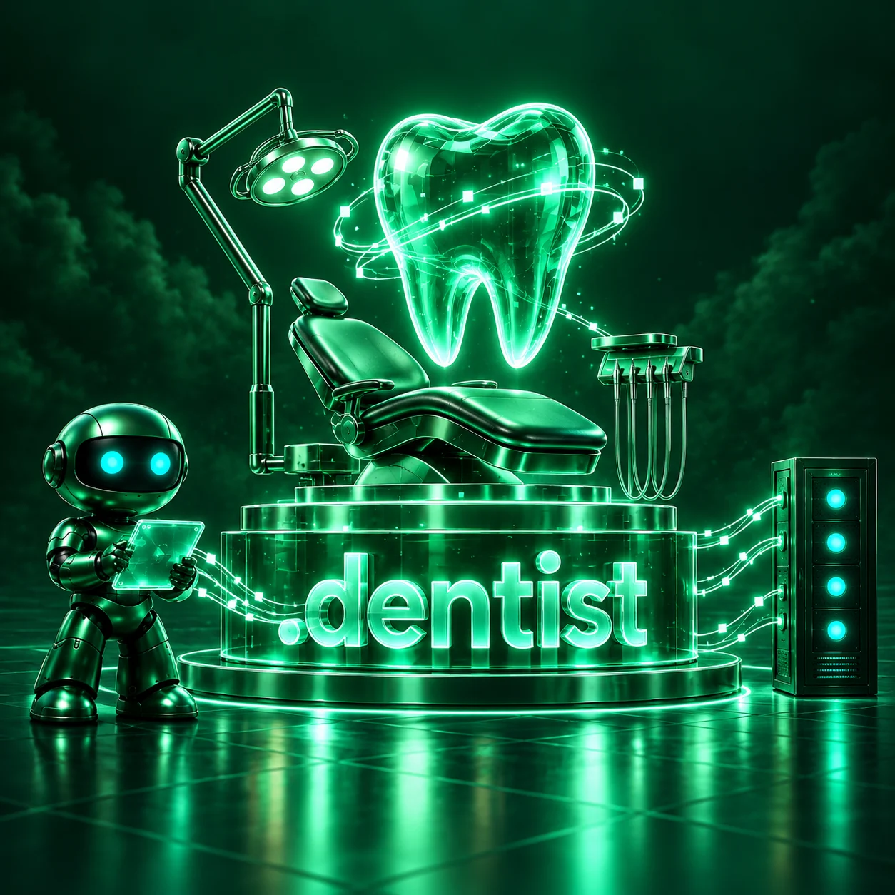 تصویر اختصاصی .dentist، ربات و سرورهای شبکه