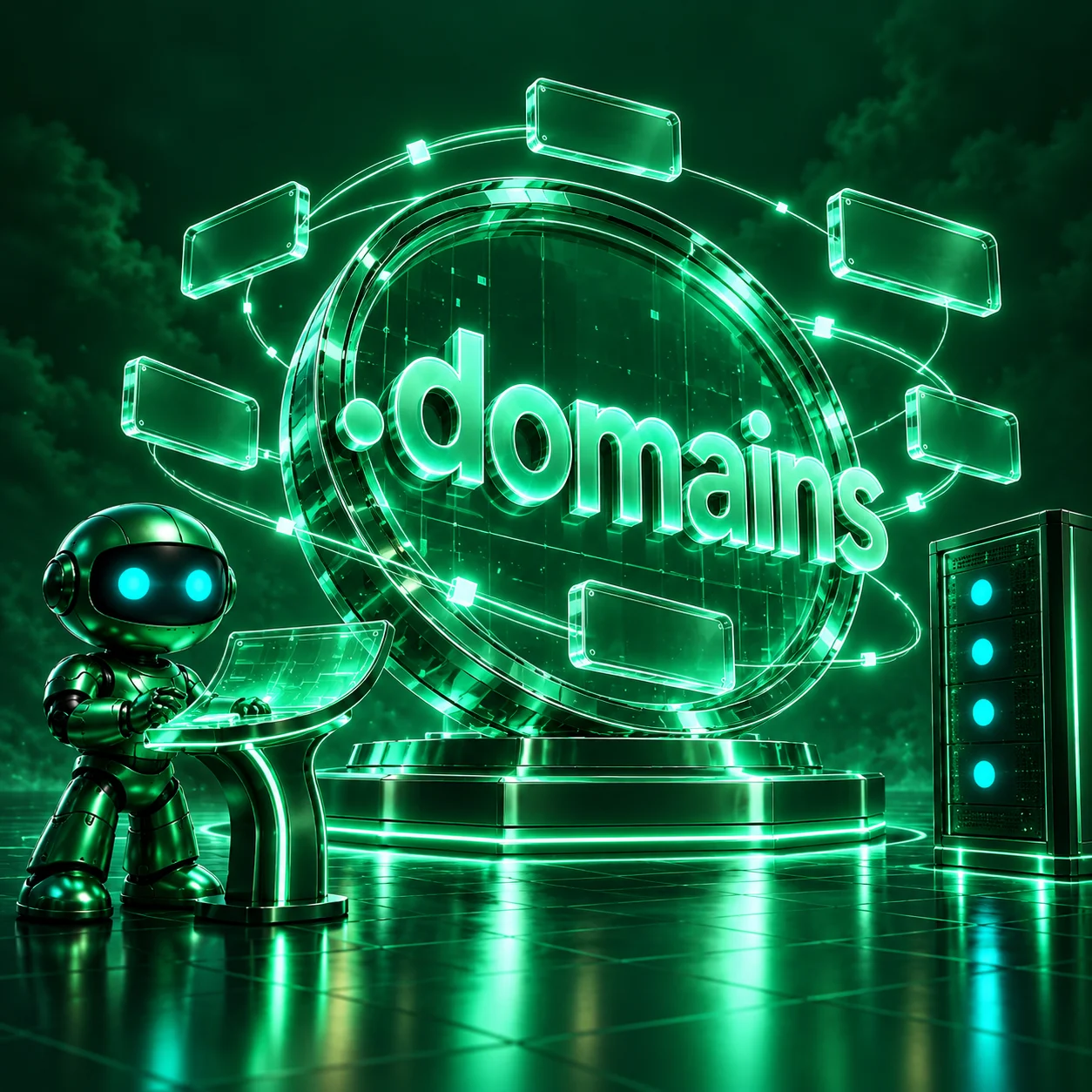 تصویر اختصاصی .domains، ربات و سرورهای شبکه