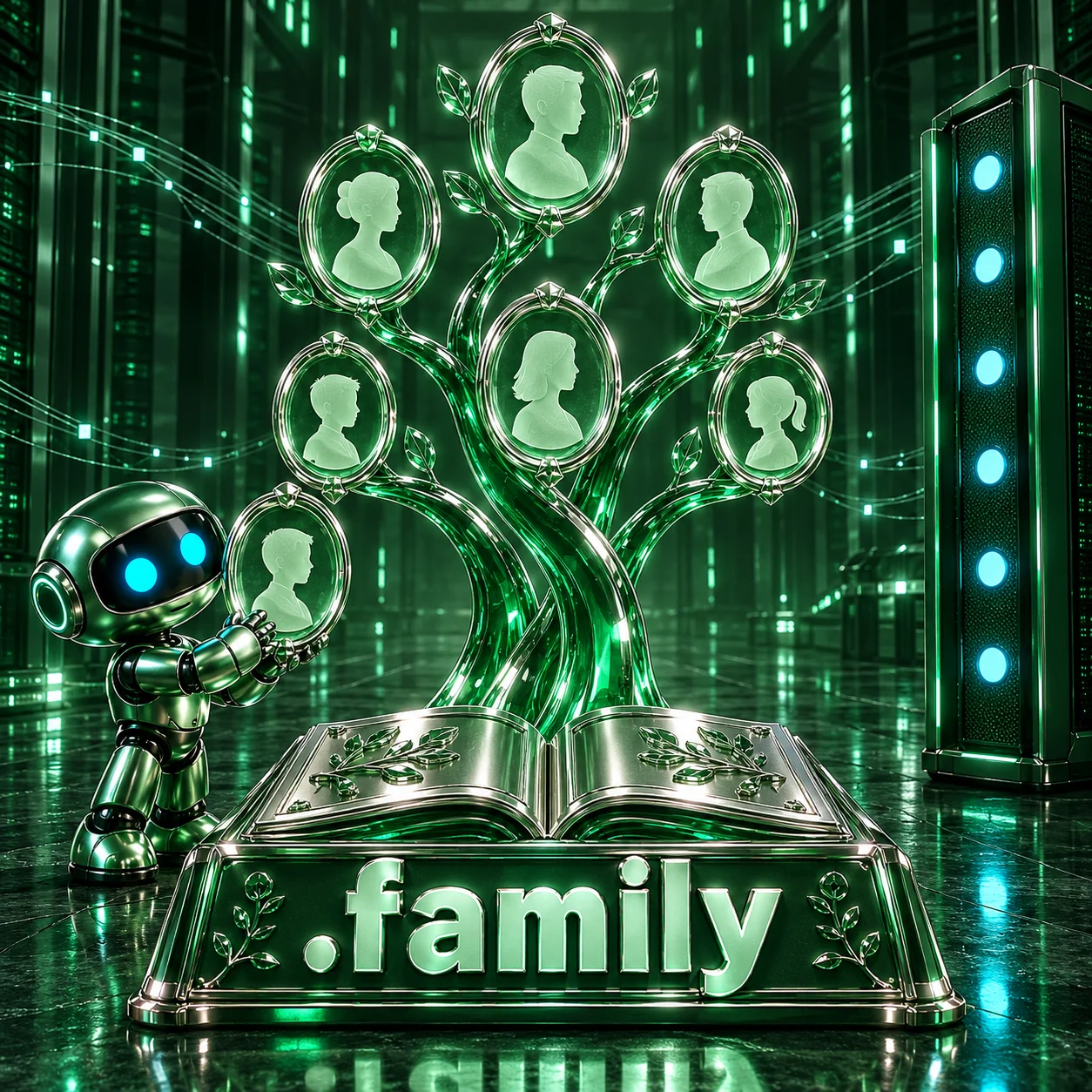 تصویر اختصاصی .family، ربات و سرورهای شبکه