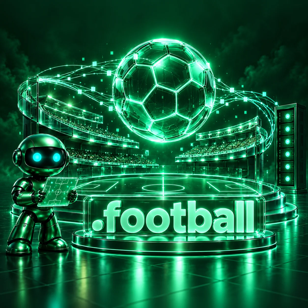 تصویر اختصاصی .football، ربات و سرورهای شبکه