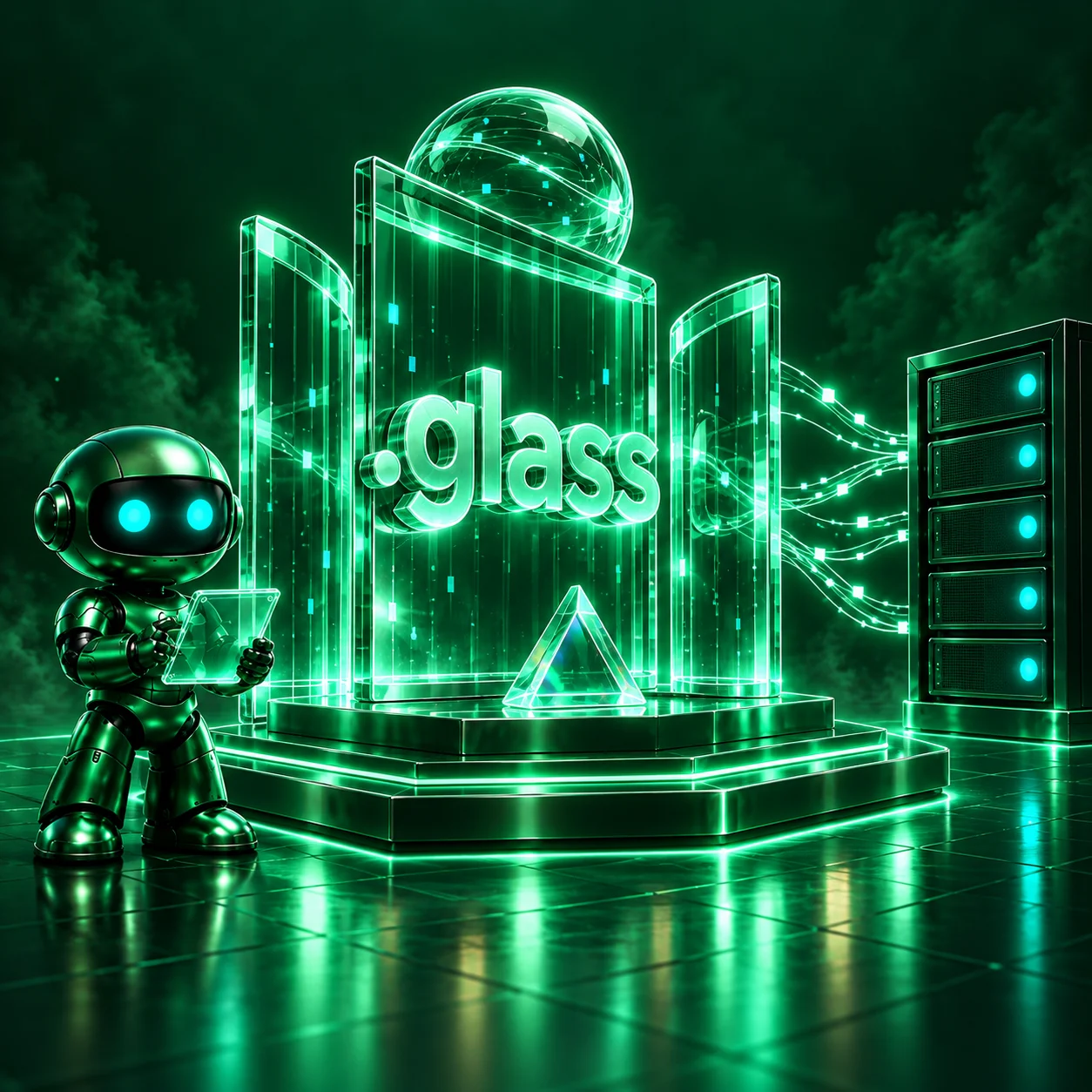 تصویر اختصاصی .glass، ربات و سرورهای شبکه
