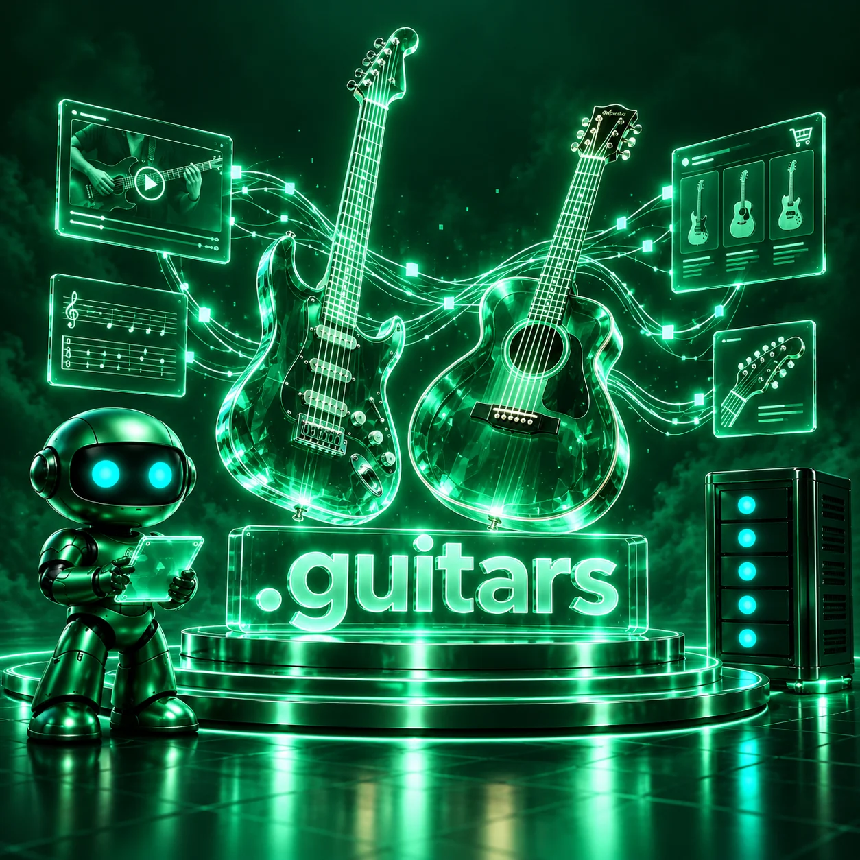 تصویر اختصاصی .guitars، ربات و سرورهای شبکه