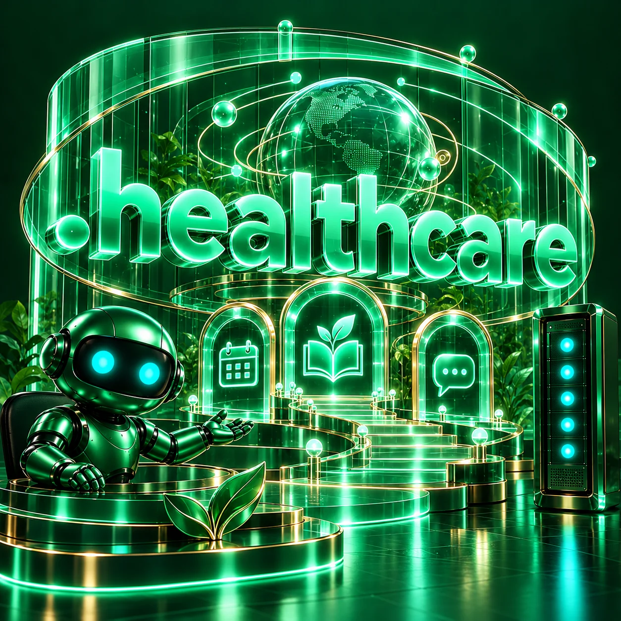تصویر اختصاصی .healthcare، ربات و سرورهای شبکه