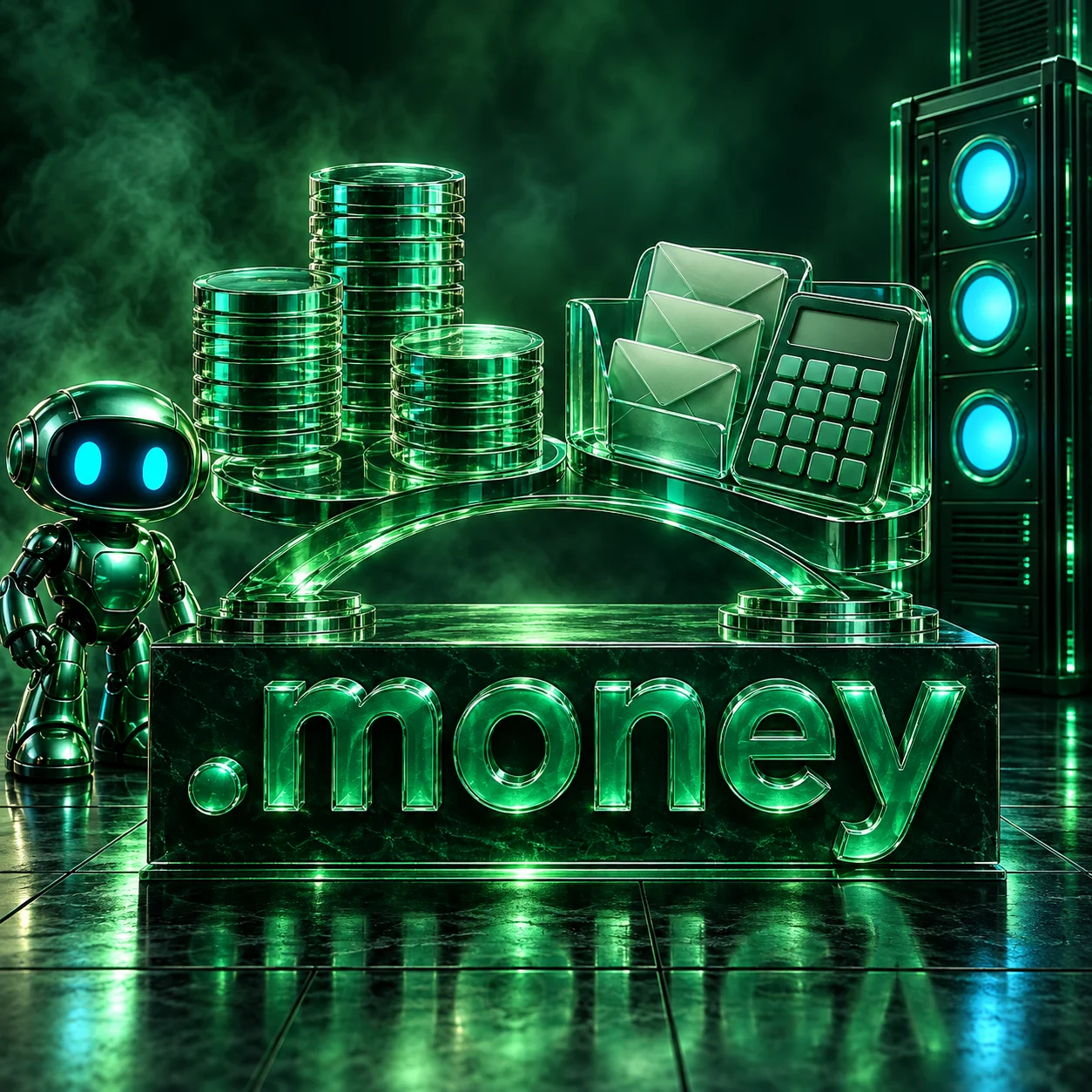تصویر اختصاصی .money، ربات و سرورهای شبکه