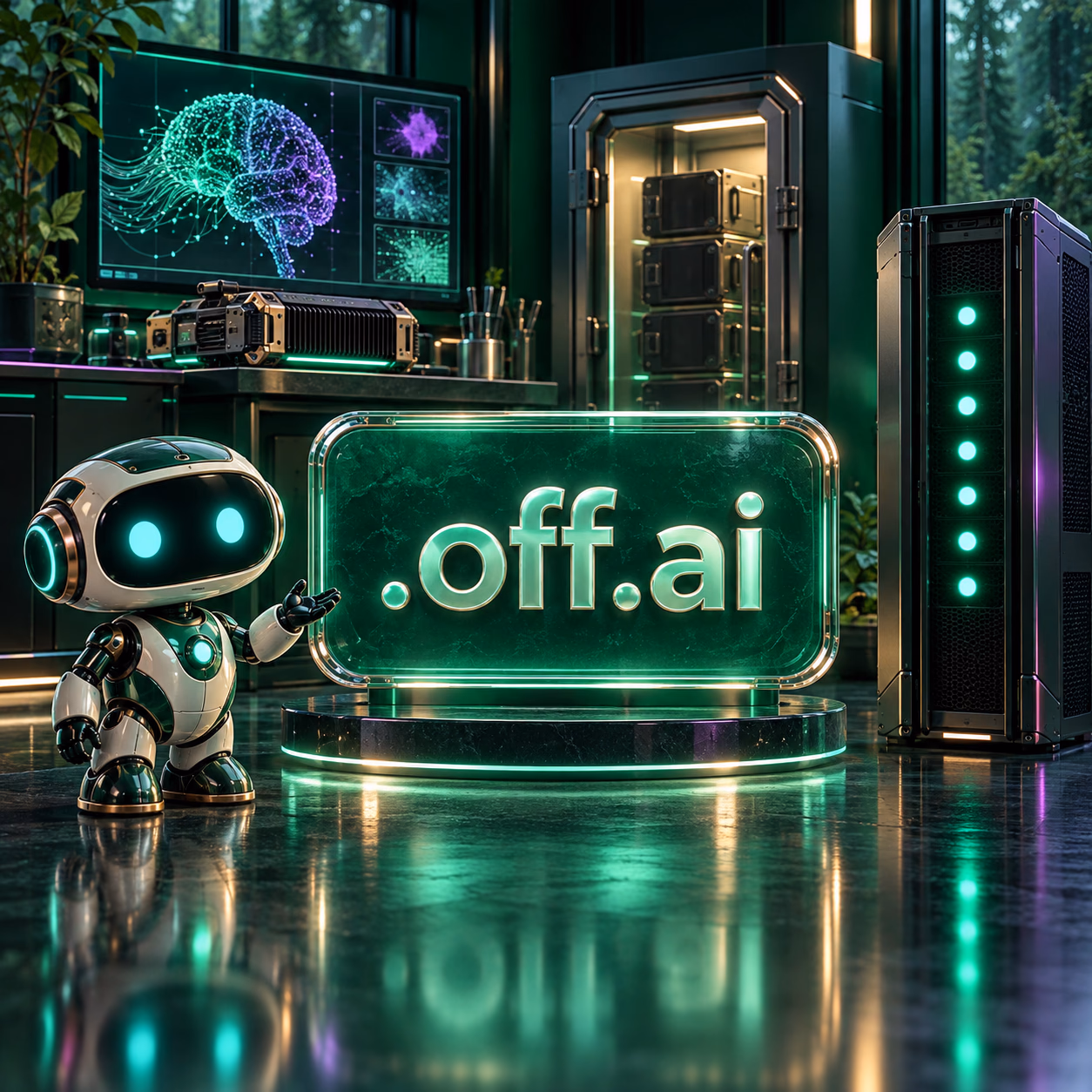 ایستگاه هوش مصنوعی آفلاین با تراشهٔ لبهای و پلاک چندبخشی .off.ai.