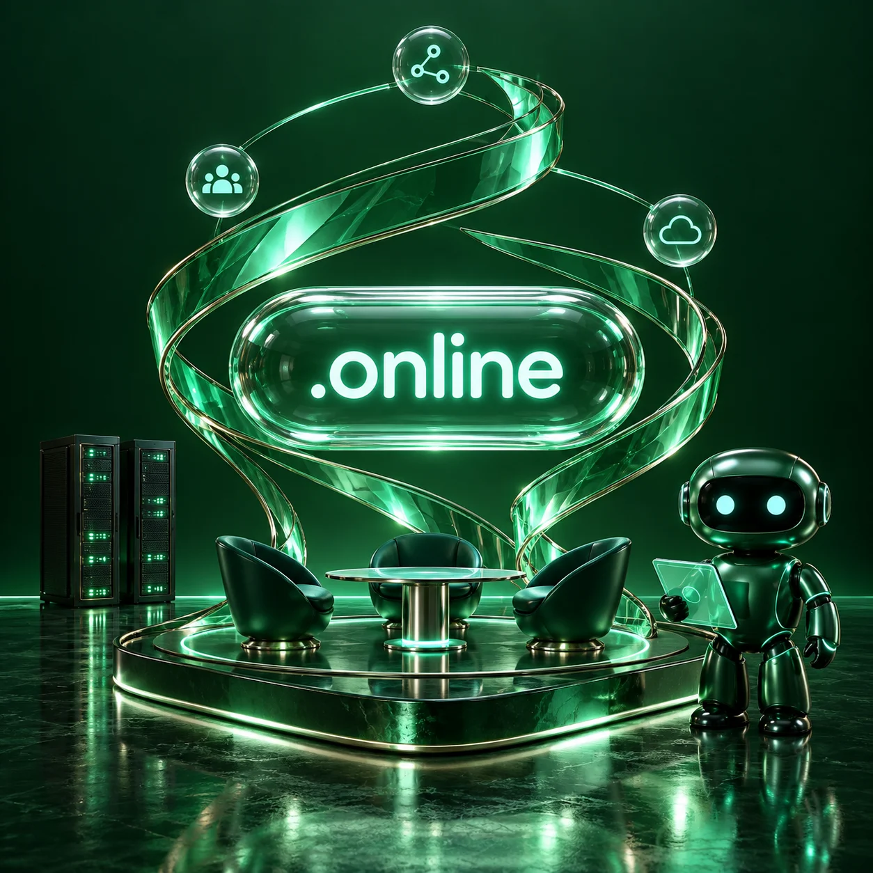 تصویر اختصاصی .online، ربات و سرورهای شبکه
