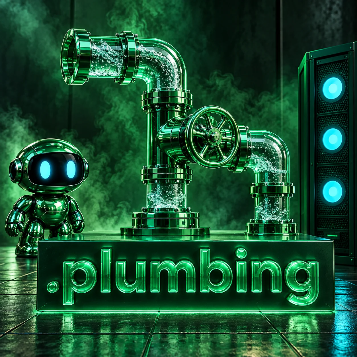 تصویر اختصاصی .plumbing، ربات و سرورهای شبکه