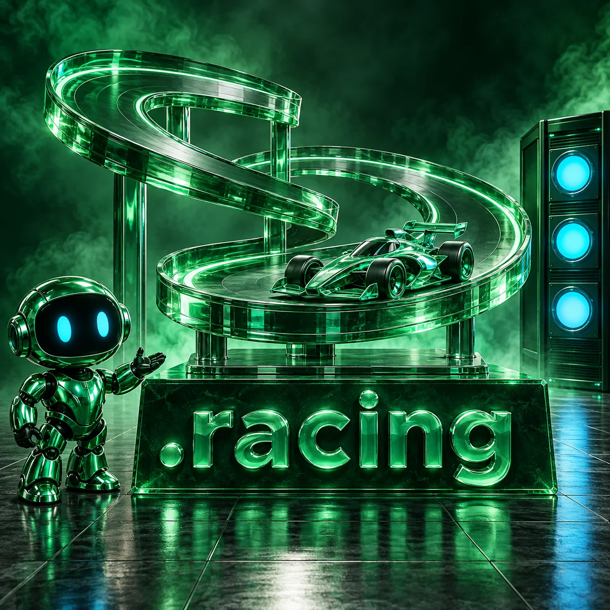 تصویر اختصاصی .racing، ربات و سرورهای شبکه