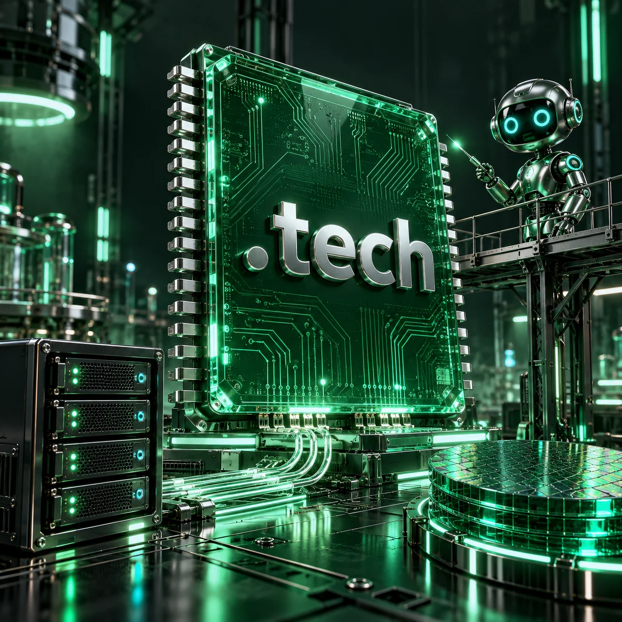 تصویر اختصاصی .tech، ربات و سرورهای شبکه